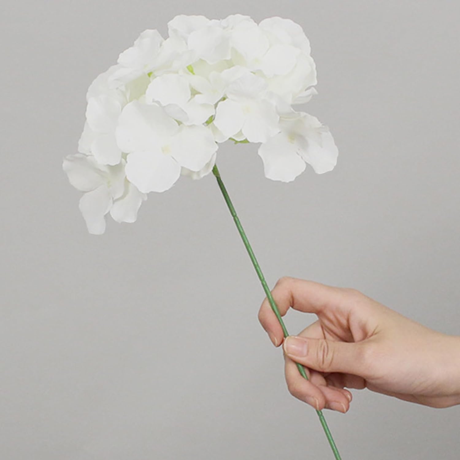 30 Pcs Hydrangea Flowers Artificial Flowers Silk Hydrangea Flowers Head With Stem, Used For Home Wedding Party Decoration (Ivory)