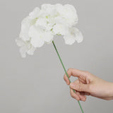 30 Pcs Hydrangea Flowers Artificial Flowers Silk Hydrangea Flowers Head With Stem, Used For Home Wedding Party Decoration (Ivory)