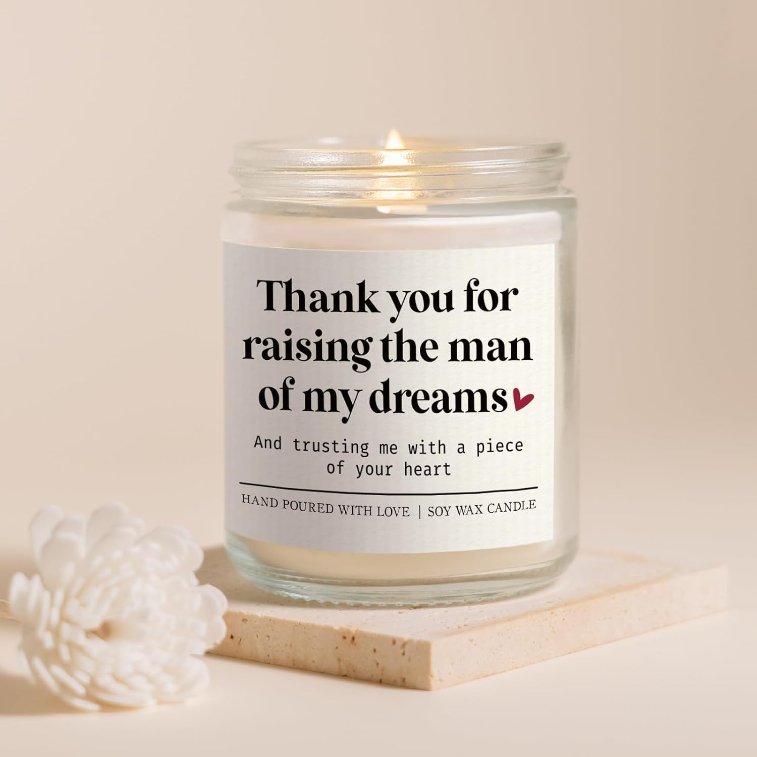 Mother Of The Groom Gifts From Bride - Wedding Gift For Mom Of The Groom Mother-In-Law From Bride Lavender Scented Soy Wax Candle 7Oz