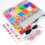 Bracelet Making Kit, Beads For Bracelets Making Pony, Kandi, Polymer Clay, Smile Face & Letter Beads For Jewelry Making, Diy Arts And Crafts Gifts Toys For Girls Age 6-12
