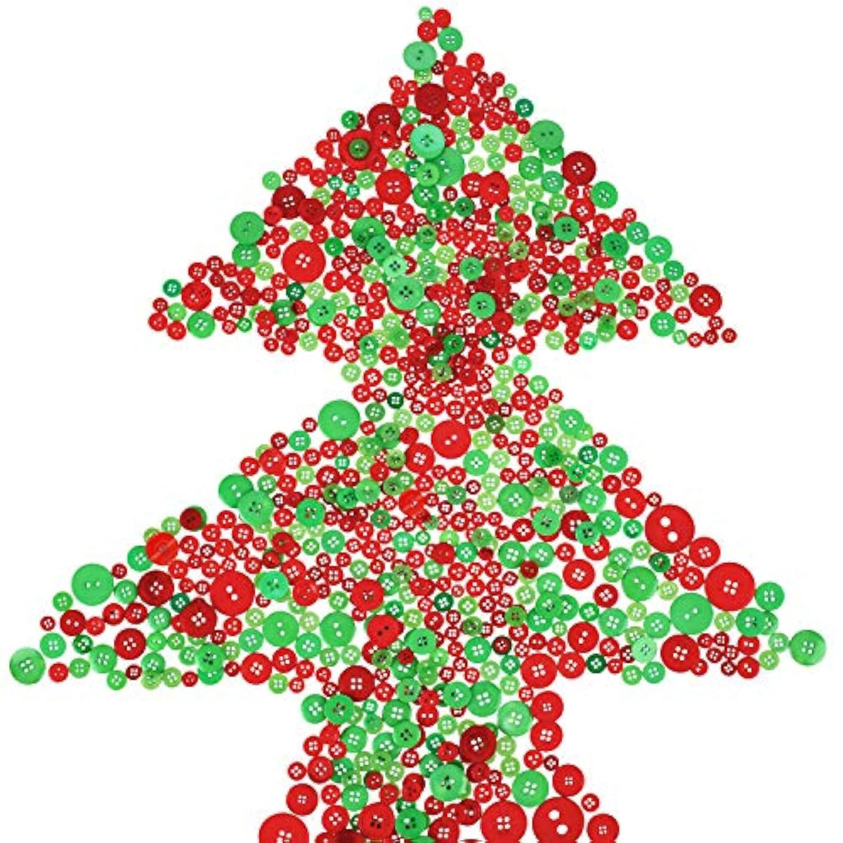 1000 Pieces Christmas Buttons Round Craft Resin Buttons For Christmas