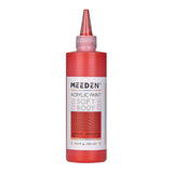 Soft Body Acrylic Paint: Vermilion Hue Matte Finish - 250Ml/8.45Oz Bulk Acrylic Colors In Ergonomic Bottle - Fluid Flow Art Paints For Artists Canvas Painting