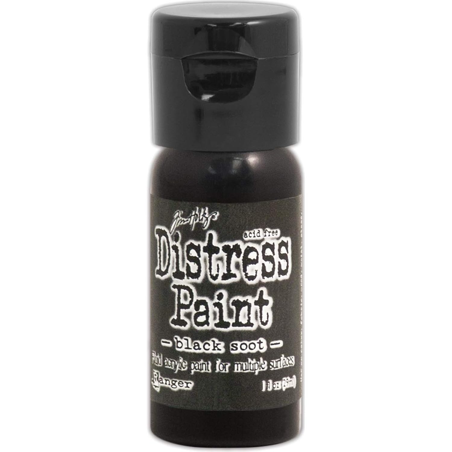 Ranger TDF52937 Distress Paint Flip Top 1oz-Black Soot