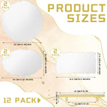 6 Pcs Large Resin Tray Molds And 12 Pcs Gold Handles Set Silicone Irregular Casting Agate Epoxy Tray Molds For Diy Crafts Making Faux Agate Tray Serving Board Home