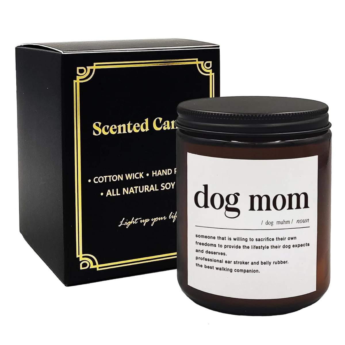 Dog Mom Gifts For Women, Gifts For Dog Moms, Dog Lovers Owners Gifts For Women, Dog Candle, Dog Mom Definition Scented Candles