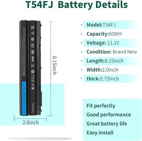 Dell Latitude E6420 E6430 Battery T54FJ 8858X M5Y0X E5420 E5430