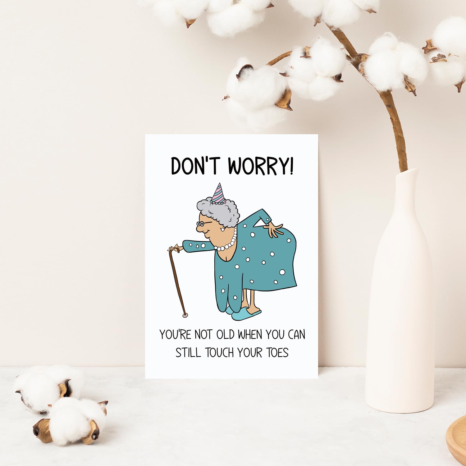 Rude Birthday Card Friendship Card For Woman, Funny Getting Older Card For Friends Bestie Family Wife, Gag 50Th 60Th 70Th 80Th 90Th Birthday Gift Mom Grandma, Happy Birthday Card Old Age Women