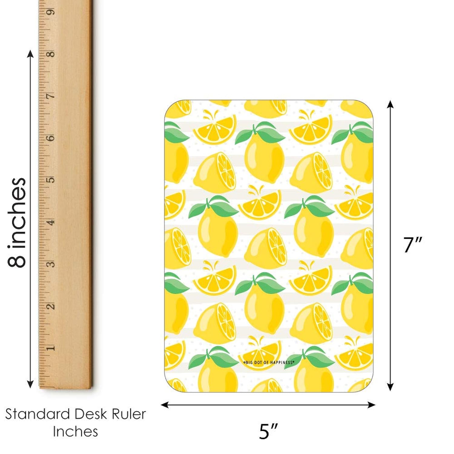 Big Dot of Happiness So Fresh - Lemon - Bingo Cards and Markers - Citrus Lemonade Party Bingo Game - Set of 18