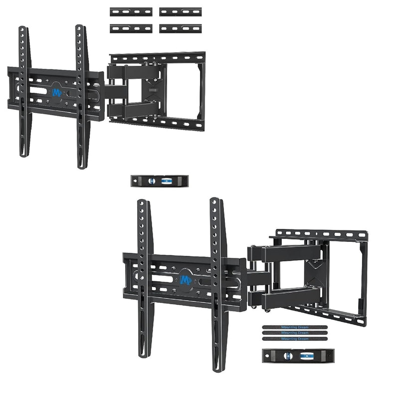 MD2380-24K TV Mount Full Motion TV Wall Mounts for 26-55 Inch TVs, VESA 400x40