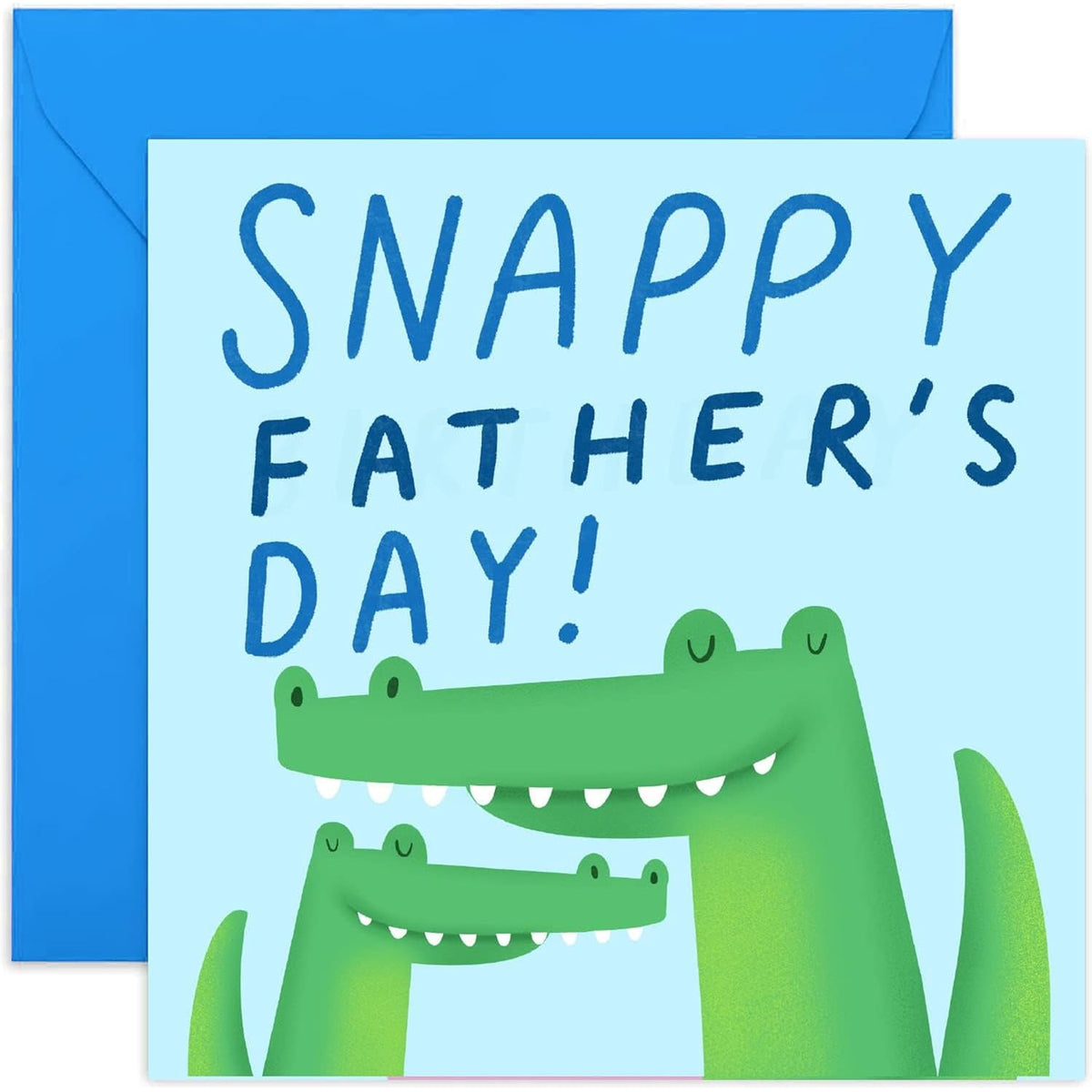 Old English Co. Snappy Father'S Day Card For Dad - Fun Crocodile Father'S Day Card For Daddy From Son Or Daughter - Father'S Day Card From Young Children | Blank Inside With Envelope