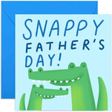 Old English Co. Snappy Father'S Day Card For Dad - Fun Crocodile Father'S Day Card For Daddy From Son Or Daughter - Father'S Day Card From Young Children | Blank Inside With Envelope