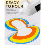 14 Colors Large Bulk Acrylic Pour Paint Set (33.8 Oz,1000 Ml) Premixed High Flow Art Pouring Paint Supplies Kit With Silicone Pour Oil, Gloves For Beginner Cell Creation Flow Diy, Ready To Pour