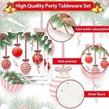100Pcs Christmas Guest Napkins 3 Ply Holiday Disposable Paper Pack Christmas Balls Paper Luncheon Dinner Hand Napkins Beverage Disposable Napkin For Xmas Party
