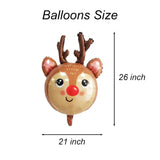 Deer Balloon Christmas Balloons Decorations Reindeer Foil Balloons For Deer Themed Hunting Party Birthday Party Supplies 4 Pcs