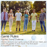 12 Sets Swing Pacifier Baby Shower Games Funny Gender Reveal Games, Include 1 Wooden Sign And 12 Pacifiers For Bridal Shower Gender Reveal Party Favors Women Men(Bear,Blue)