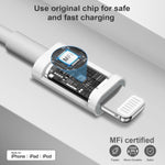Iphone Fast Charger [Apple Mfi Certified] 3-Pack 6Ft Fast Charging Cable Compatible For Iphone 14/14 Pro Max/13 Pro/12 Pro Max/11 Pro Max/Xs Max Ipad