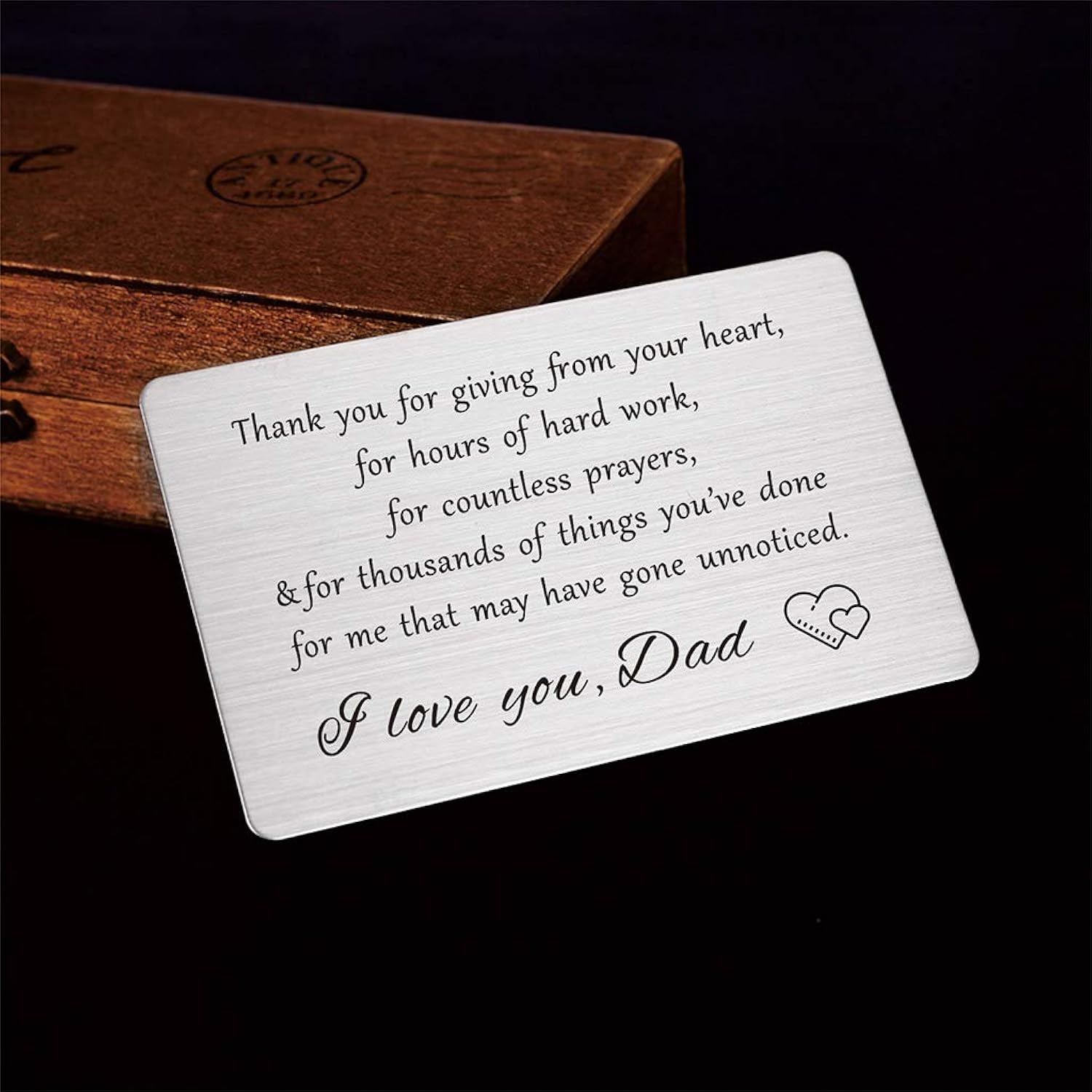 I Love You Dad Christmas Gifts, Thank You Gift For Dads Birthday Card, Birthday Gifts For Dad Christmas Card, Fathers Day Gift For Dads, Engraved Wallet Cards