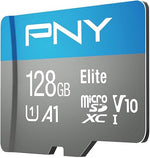 128GB Elite microSDXC, 100MB/s, Class 10, U1, V10, A1, Full HD, UHS-I