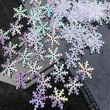 800Pcs Glitter Snowflake Confetti White Decorative Snowflake Scatter Confetti For Christmas Birthday Party Wedding Home Decoration