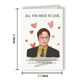 Naughty The Office Inspired Dwight Anniversary Card For Him Her, Sweet Love Card, Lovely Valentine’S Day Card