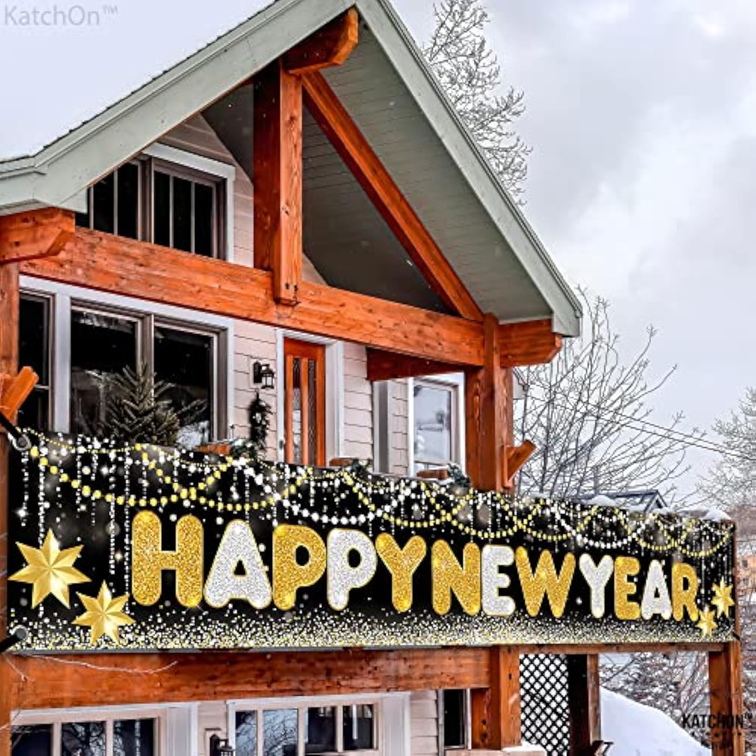 Extra Large 2026 Happy New Year Banner 120x20 Inch for Yard and Party Decor