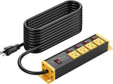 12 Gauge 50FT Long Extension Cord Heavy Duty Power Strip Individual Switches
