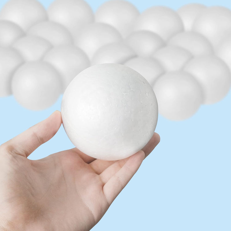 Polystyrene Craft Balls 4 Inch -White Art Decoration Foam Balls, Household, Sc