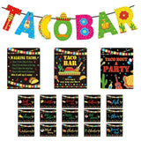 Taco Bar Decoration Kit Mexican Fiesta Party Decorations Taco Bar Banner Sign For Fifth Of May De Mayo Fiesta Mexican Theme Party Bachelorette Bridal Shower Favors Supplies, Set Of 22