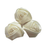 Pack Of 20 Satin 4D Rose 2" Craft Wedding Bride Bouquet Rose Flower-Ivory