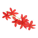 7 Inch Artificial Orchid Flower, 16 Pcs Floating Candles Simulation Flower Cylinder Vase Fillers For Home Wedding Decoration, Red