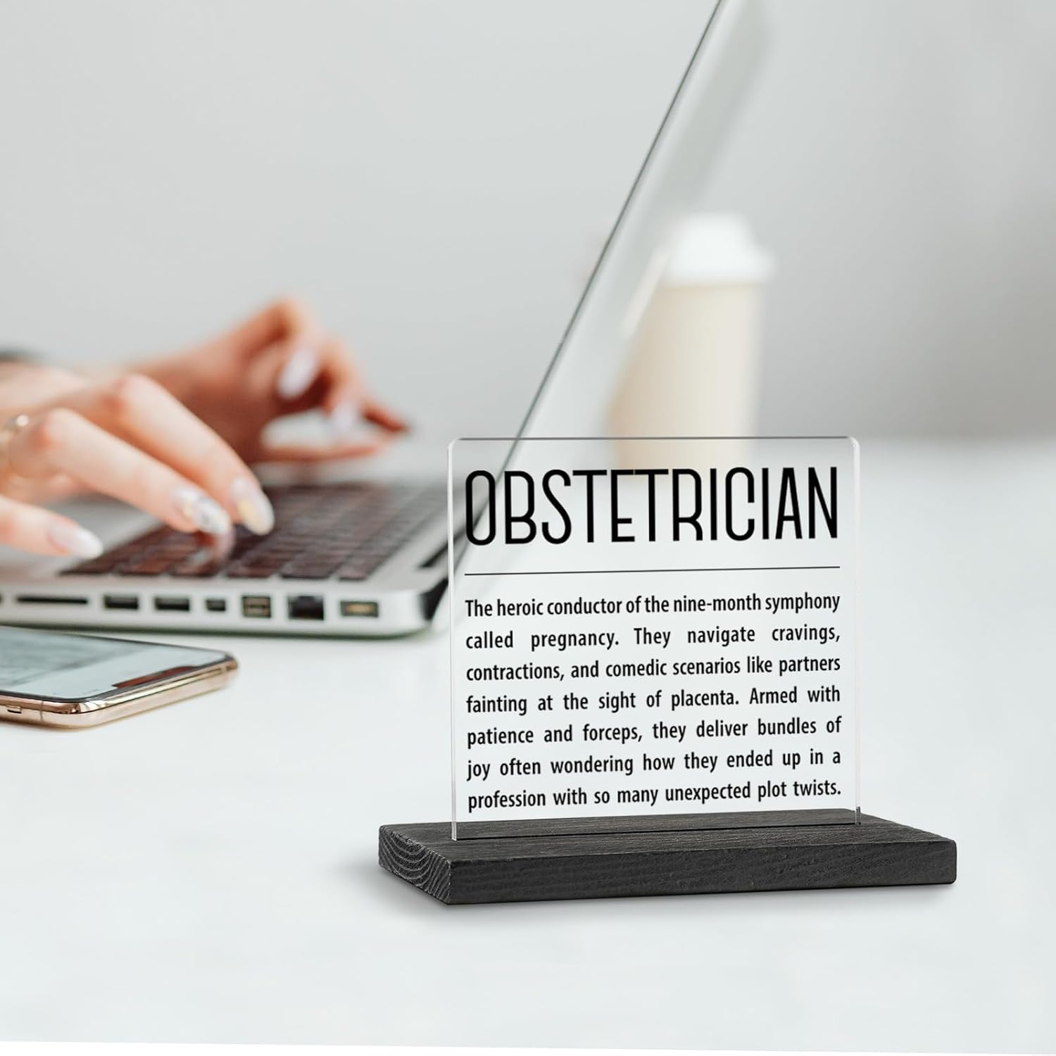 Obstetrician Definition, Obstetrician Gifts For Women, Men, Obstetrician Office Desk Decor, Obstetrician Dr Appreciation Thank You Gifts Decorative Signs Plaques Wab4