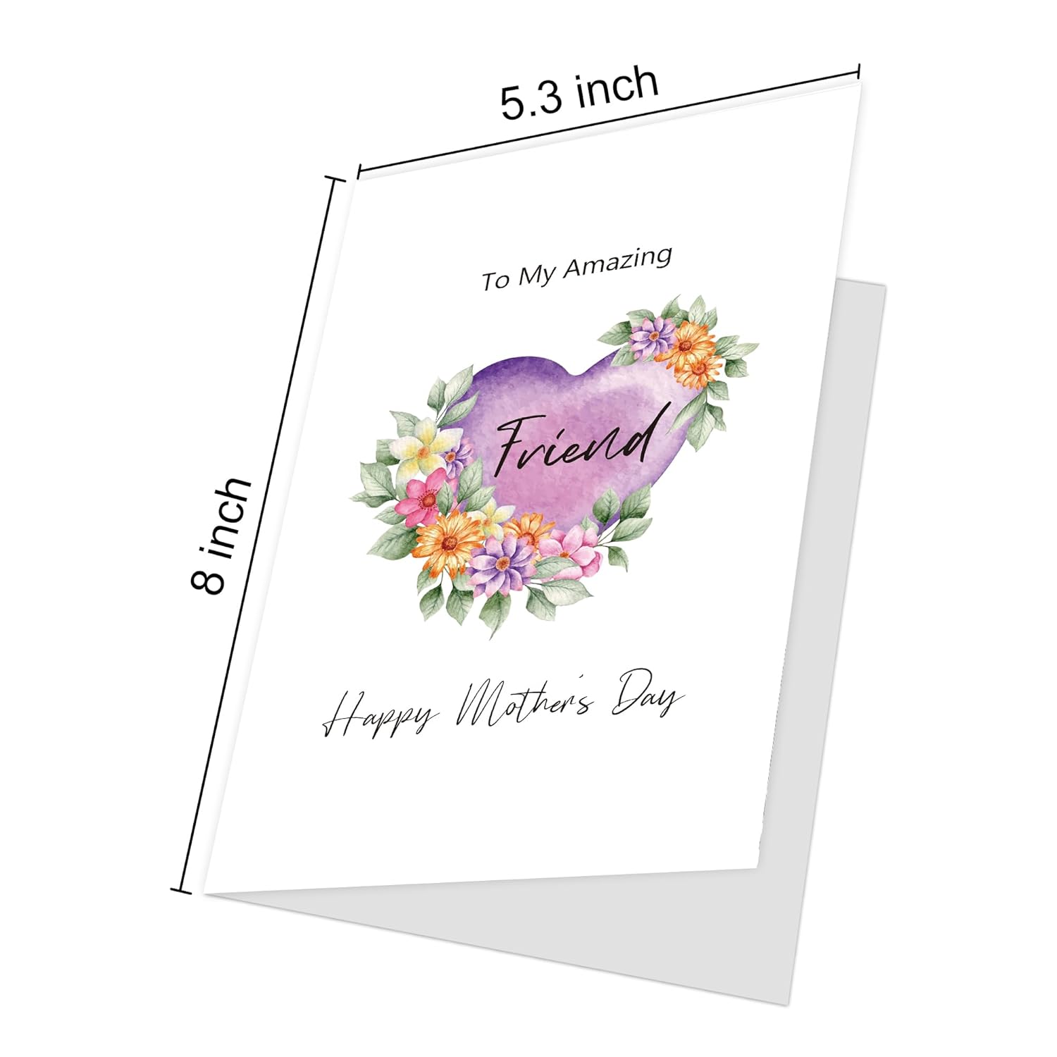 To My Friend Mother'S Day Gift, Mother'S Day Card For Bff Bestie, Heartfelt Card For My Amazing Friend, 1St Year Become Mom Greeting Card