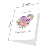 To My Friend Mother'S Day Gift, Mother'S Day Card For Bff Bestie, Heartfelt Card For My Amazing Friend, 1St Year Become Mom Greeting Card