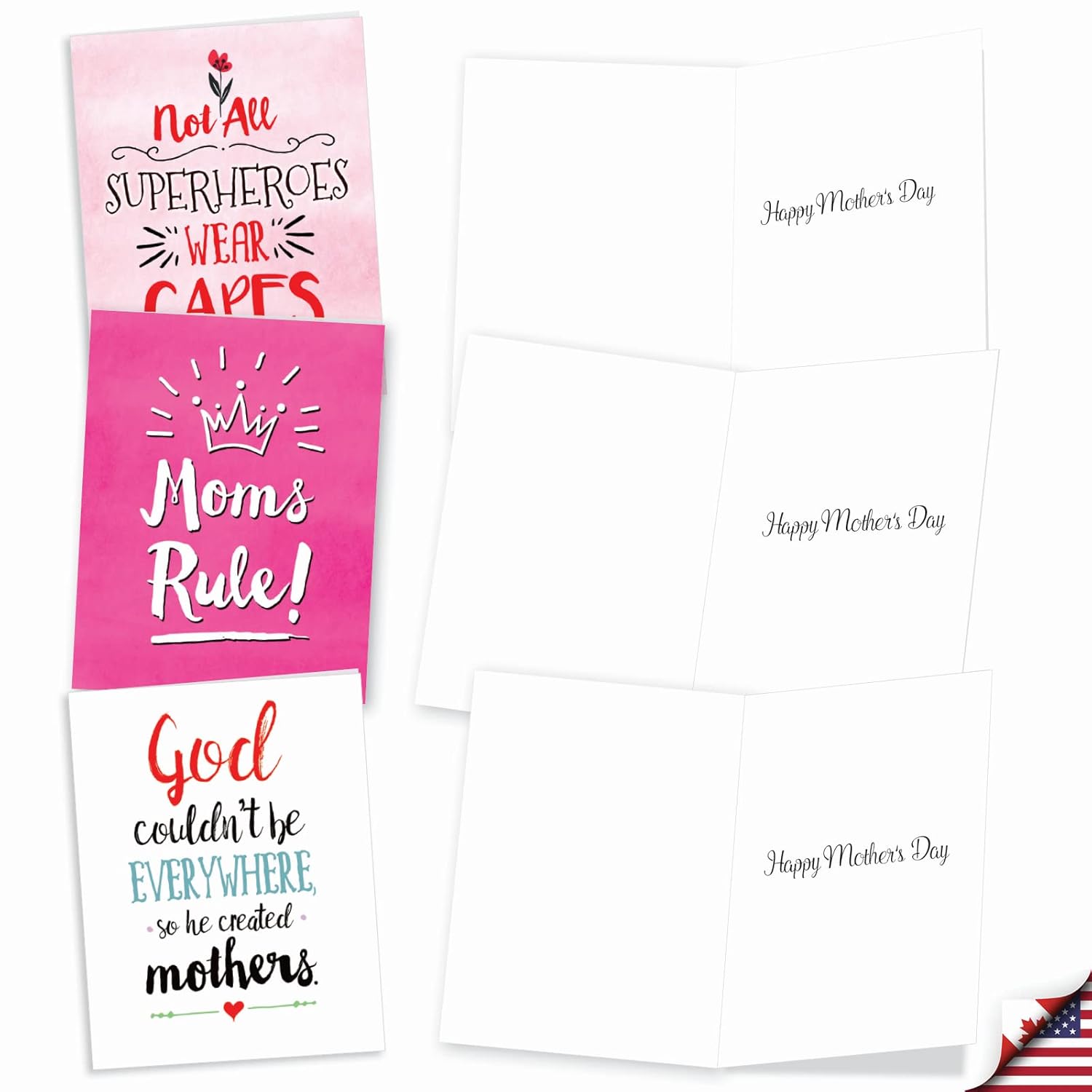 - 20 Assorted Mother'S Day Humor Cards Boxed Stationary Set, With Envelopes (4 X 5.12 Inch) - Loving Small Note Card Set - Mom Notes Am3138Mdg-B2X10
