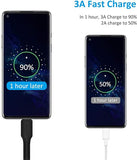5 Pack 6 Inch Short USB A to USB C 3A Fast Charging Cables for Samsung OnePlus LG