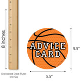 Big Dot of Happiness Nothin' but Net - Basketball - Wish Card Baby Shower Activities - Shaped Advice Cards Game - Set of 20
