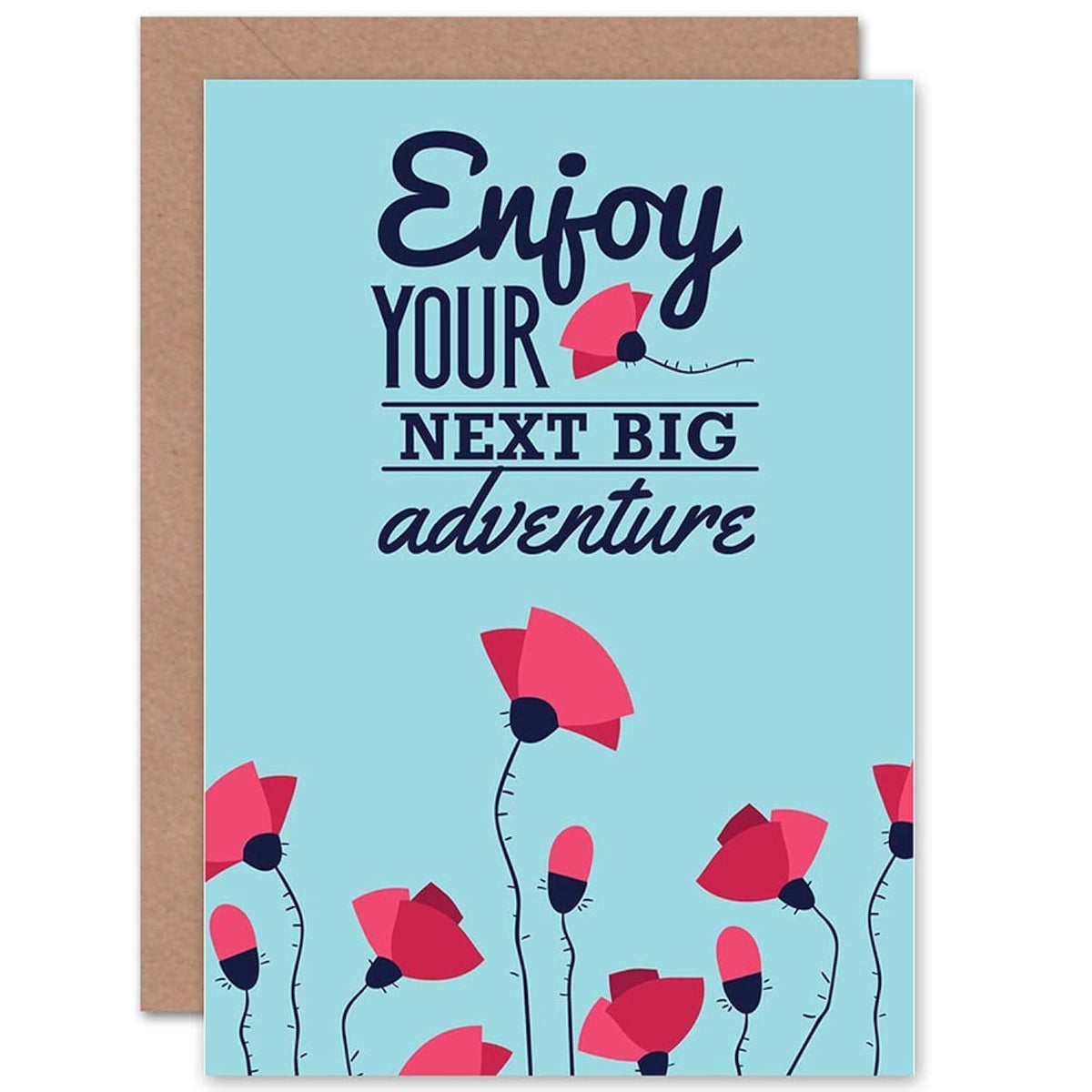 Travel Leaving Big Adventure New Art Gift Sealed Greeting Card Plus Envelope Blank Inside
