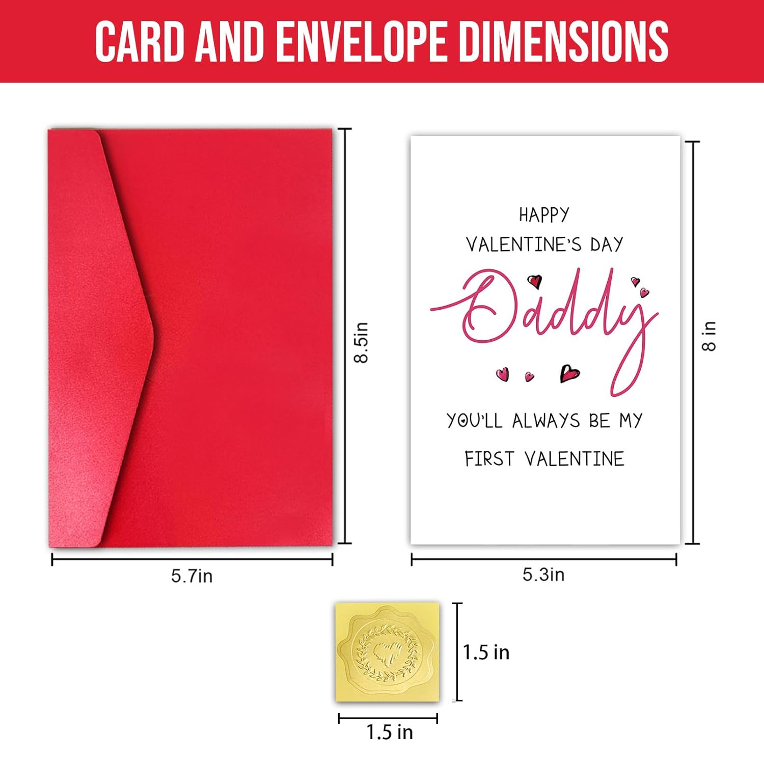 Valentine'S Day Greeting Card For Daddy, Funny Dad'S First Valentine, Always Be My First