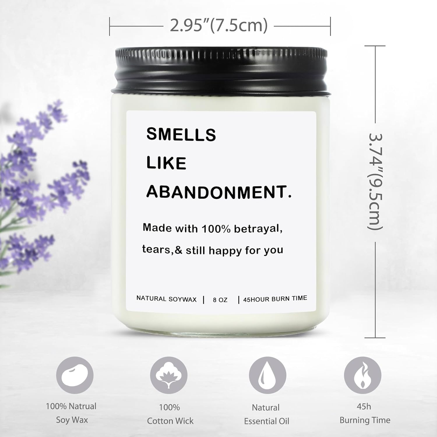 Scented Jar Candle, Coworker Leaving Gifts For Women/Men, Goodbye/Going Away/Farewell/Moving Away Gifts For Friends, Leaving Job, 8Oz