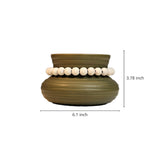 Magnolia Juniper Scented Candle – 23Oz Green Ceramic Jar With Wooden Bead Accent– 12H, Smokeless - Premium Paraffin And Palm Wax, Cotton Wick – Aromatherapy Gift For Home Relaxation