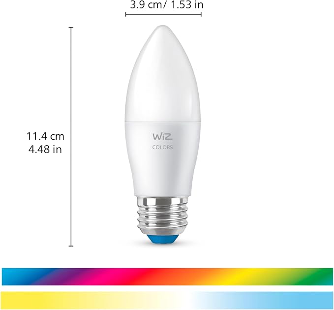 Matter Smart LED Candle Light Bulb 40W Equivalent RGB Color B12 6 Pack