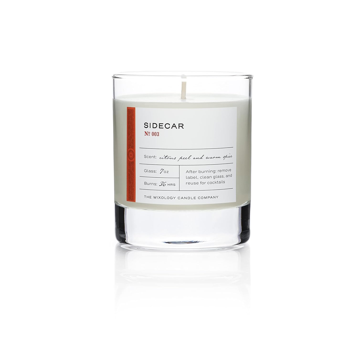 Wixology Cocktail Inspired Bourbon Candle - Sidecar Scent - Coconut And Soy Blended Wax - Hand Poured In Re-Usable Rocks Glass - Made In Kentucky - 7 Oz