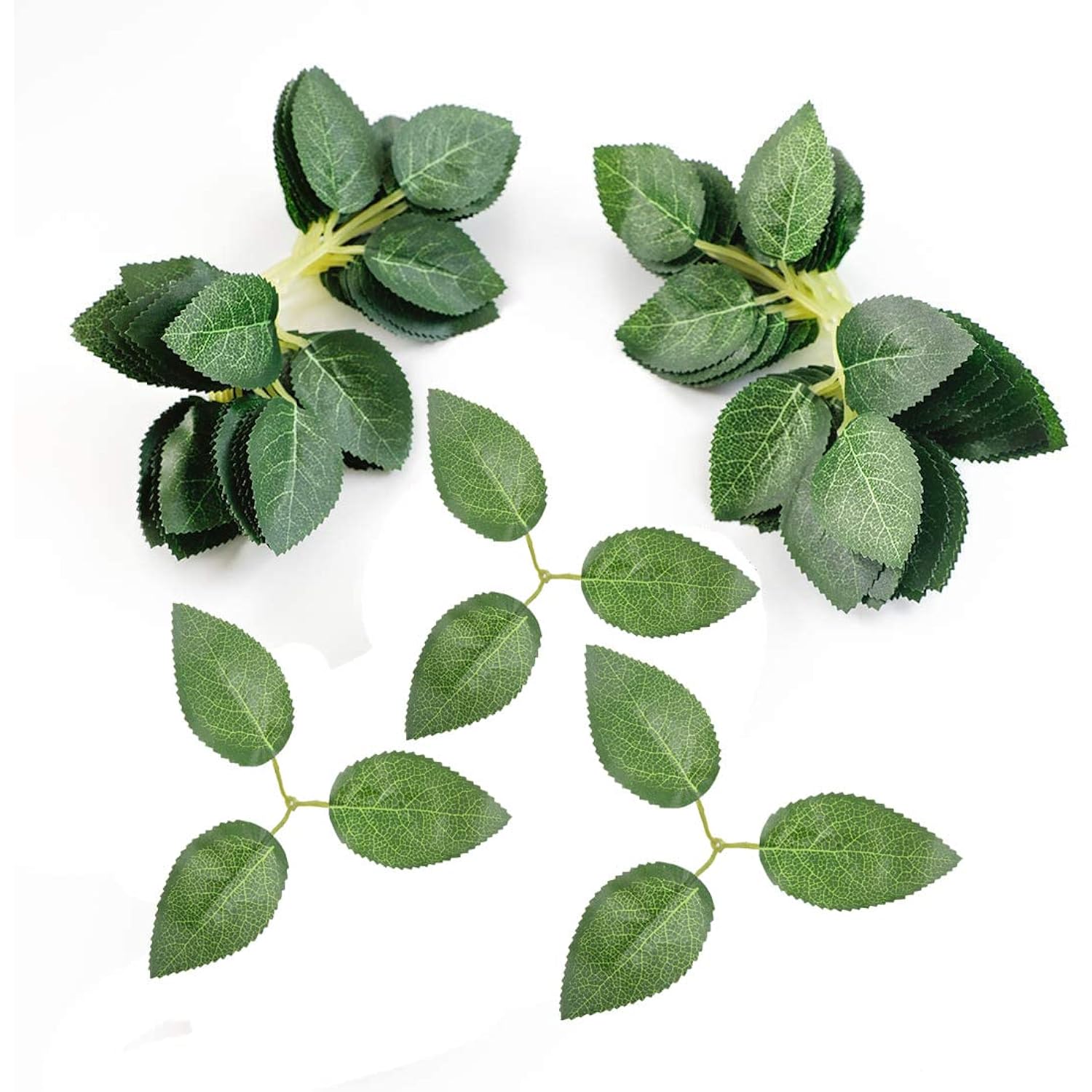 200Pcs Artificial Green Leaves Bulk Rose Leaves Silk Greenery Fake Rose Flower Leaves For Diy Wedding 200 Pack