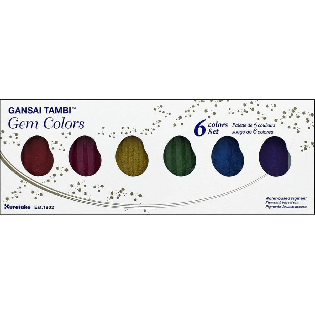 Kuretake Gansai Tambi Gem Colors 6 Colors Set