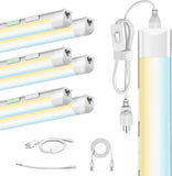6 Pack Dimmable 4FT LED Shop Lights 30W 4500LM Tunable 3000K 6500K Linkable Fixtures