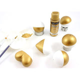 DecoArt Dazzling Metallics - 2 Ounce 4 Pack Glorious Gold Acrylic Paint Set Gold Metallic Acrylic Paint Art Supplies- Art Projects, Home Decor- E-book