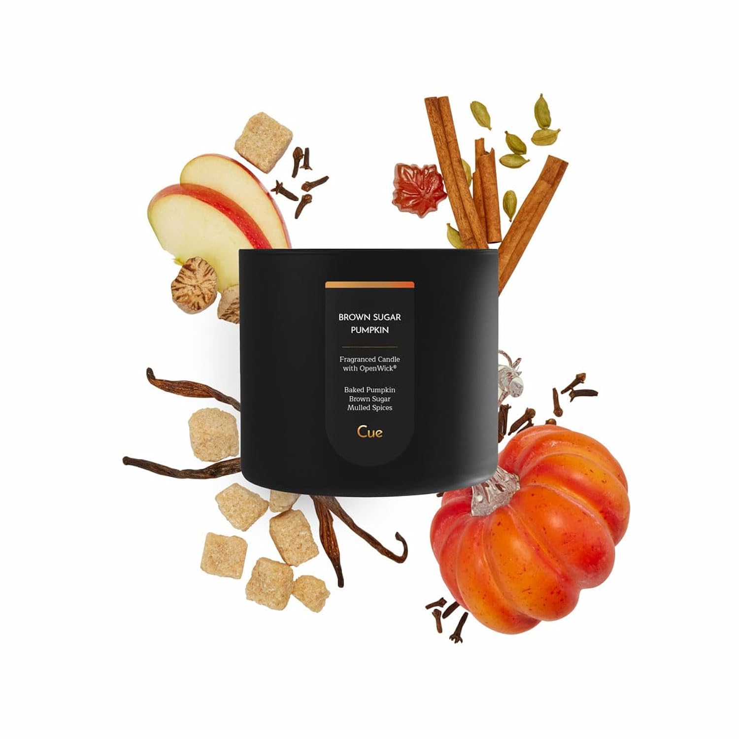 Scented Candle | Openwick Clean Burning | Soy Coconut Wax Blend | Fall | Clean Burning | Gift | Extended Burn Time | 70 Hour Burn Time | 14Oz | Brown Sugar Pumpkin