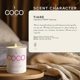 6.5Oz Candle, Coconut Apricot Wax Candle For Home (Tiare) Home Fragrance Products, 1 Wick Candle, Enhance Indoor Aroma, Vegan & Cruelty-Free, Clean Burning And Hand Poured Candle