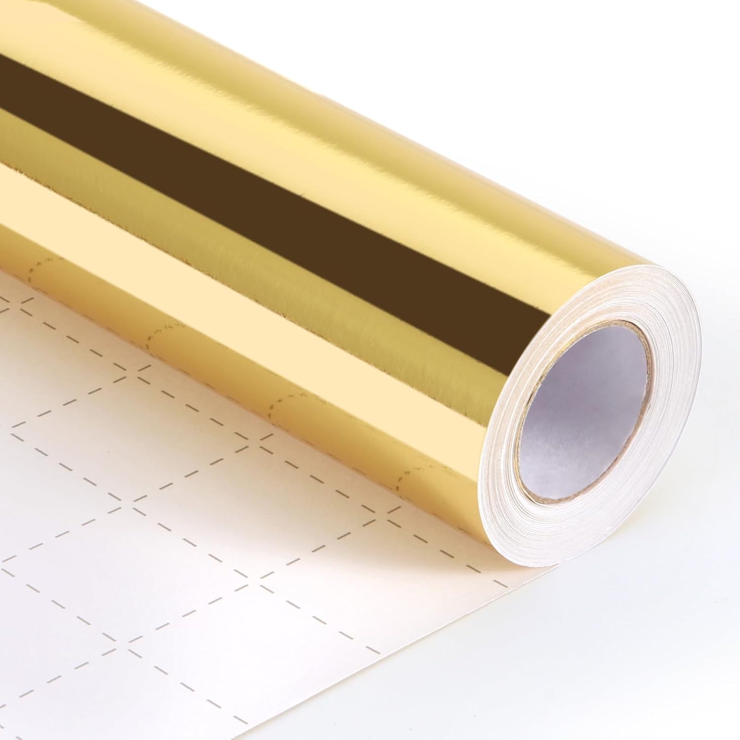 Gold Wrapping Paper, 17Inch X 33Ft Solid Color Metallic Lustre Paper, Gold Gift Wrapping Paper With Grid Cutting Lines Perfect For Christmas, Birthday, Wedding, Valentine, Baby Shower, Arts & Crafts