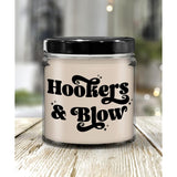 Hookers And Blow Candle For Friend Cocaine Pun Sarcastic Adult Humor Birthday Christmas Ideas 9 Oz. Vanilla Scented Soy Wax